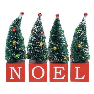 Wood Noel Christmas Tree Blocks
